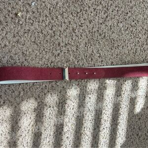 White House Black Market Burgundy Belt